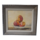 Signed still life with fruit framed painting