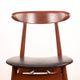 Set of 6 Thonet dining chairs, in brown lacquered wood and black leatherette, 1960.