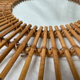 Vintage rattan sun mirror 48cm