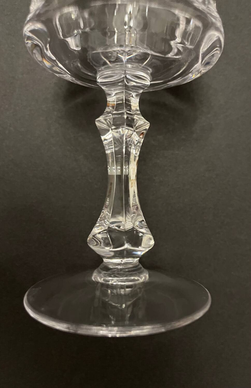 4 cut crystal stemmed glasses
