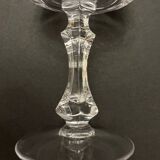 4 verres à pied en cristal taillé