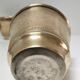 Three pot covers brass silver cover golden patina monogram early twentieth century