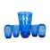 Art Deco Set of 6 Sculpted Glass Vases Handmade Reijmyre, Sweden, 1930s