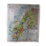 Ancient map No.253 "Scandinavian states" (relief, industrial sites, cities)