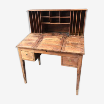 Twentieth desk with shelf in natural