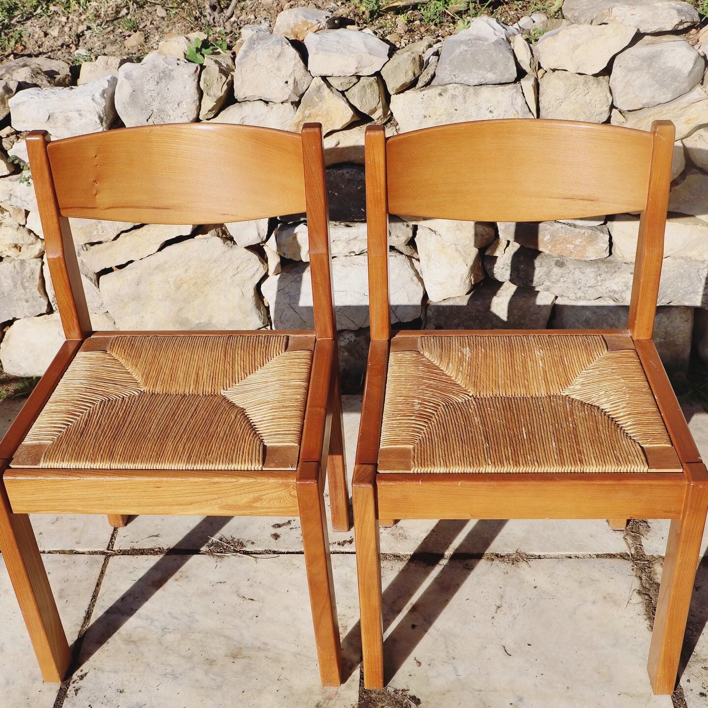 Paire de chaises maison Regain en orme