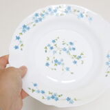 Set of 6 hollow plates Arcopal pattern Veronica