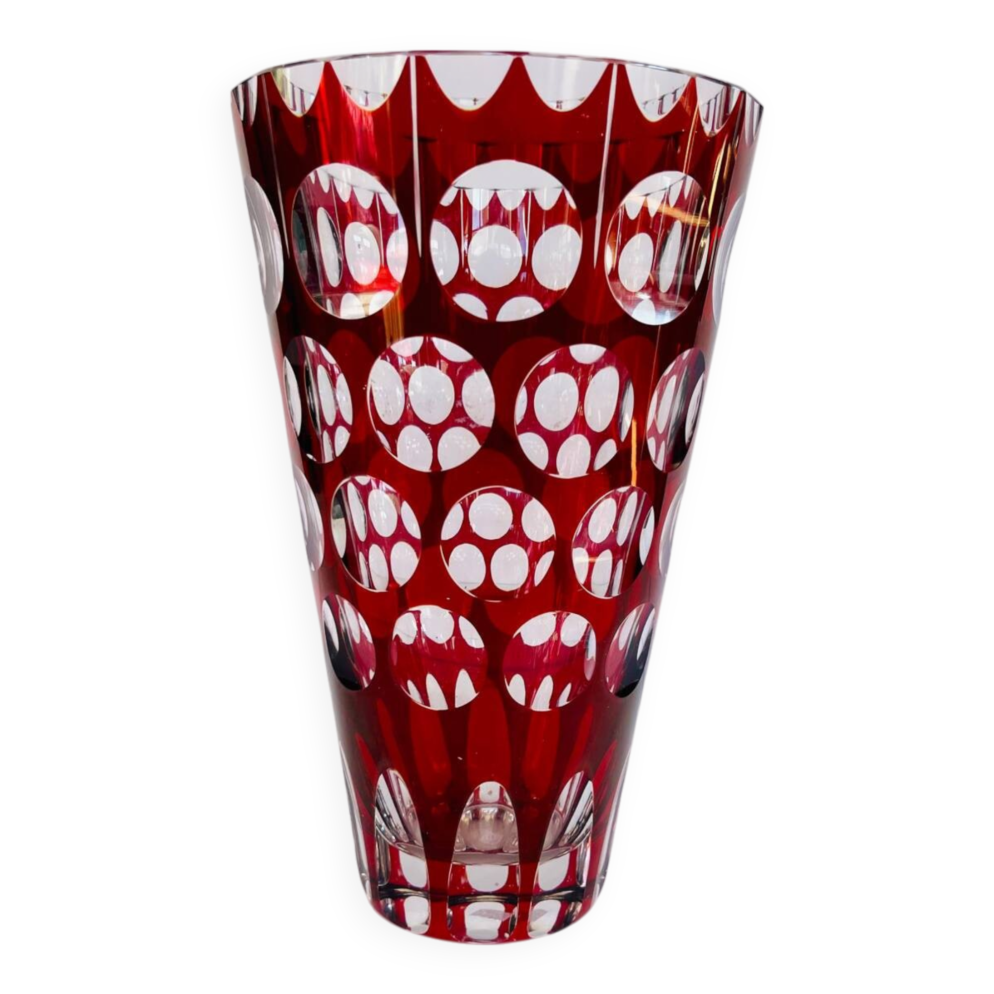 Bohemian crystal vase