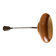 Vintage brown plastic ceiling light with spiral suspension, 1960s, Czech Republic.