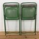 Industrial style metal terrace or garden chairs, folding
