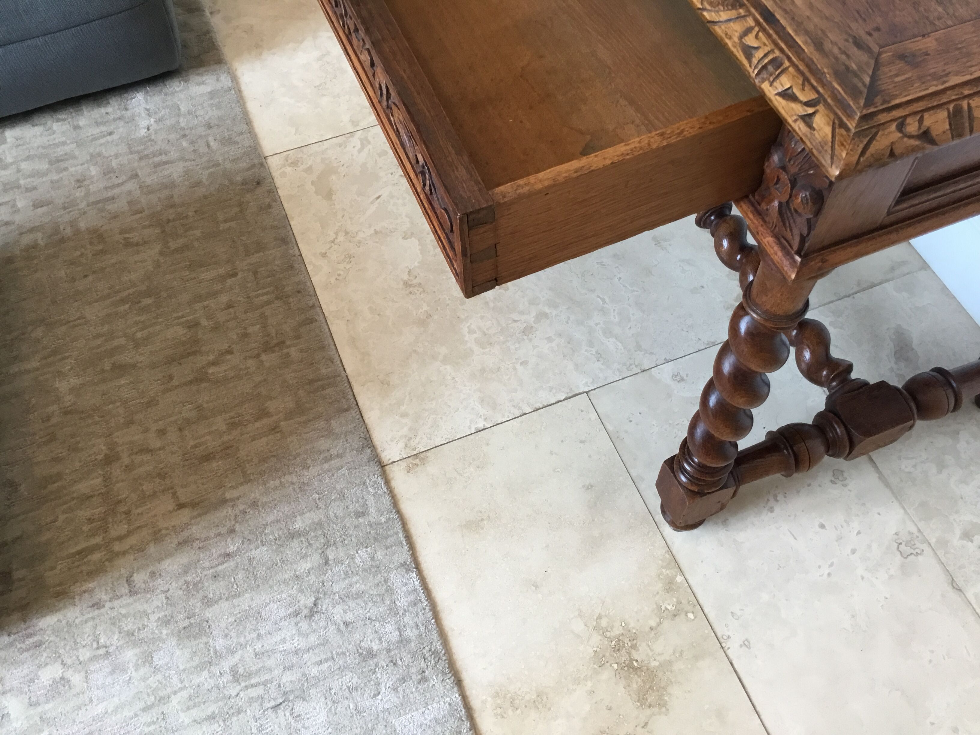 Louis XIII style office, feet turned