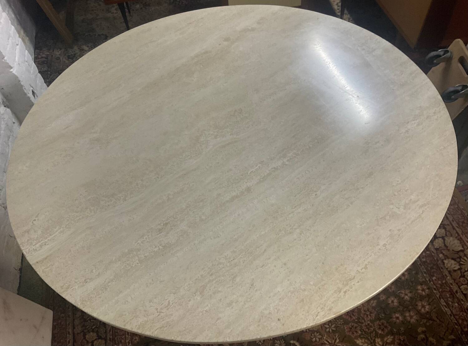 Jean Charles travertine dining table for Roche Bobois 1970s