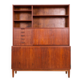 Large teak side bookcase - Poul Hundevad - 1960