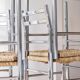 4 modernist straw chairs