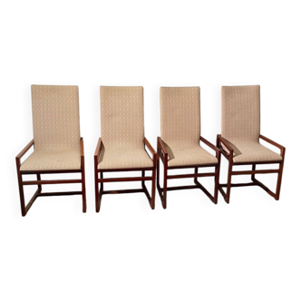 Set of 4 chairs designed by Pierre Balmain, 1980s.