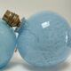 Deux pieds lampes boules art déco verre de clichy bleu