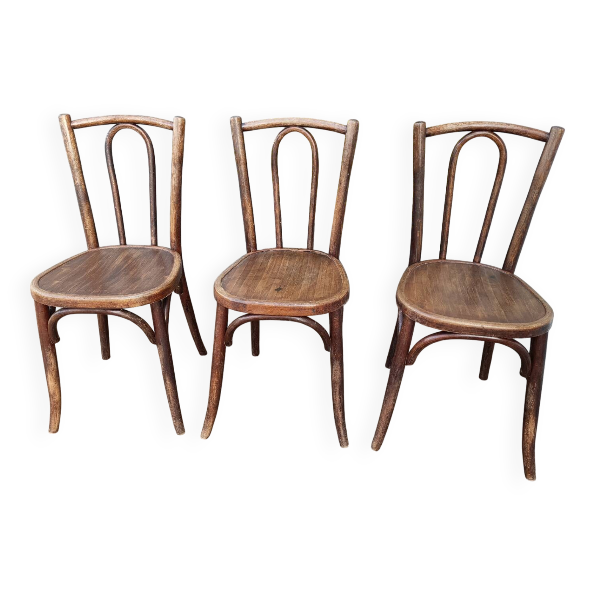 Trio of Baumann bistro chairs 1920