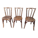 Trio of Baumann bistro chairs 1920