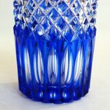 Cobalt blue cut vase