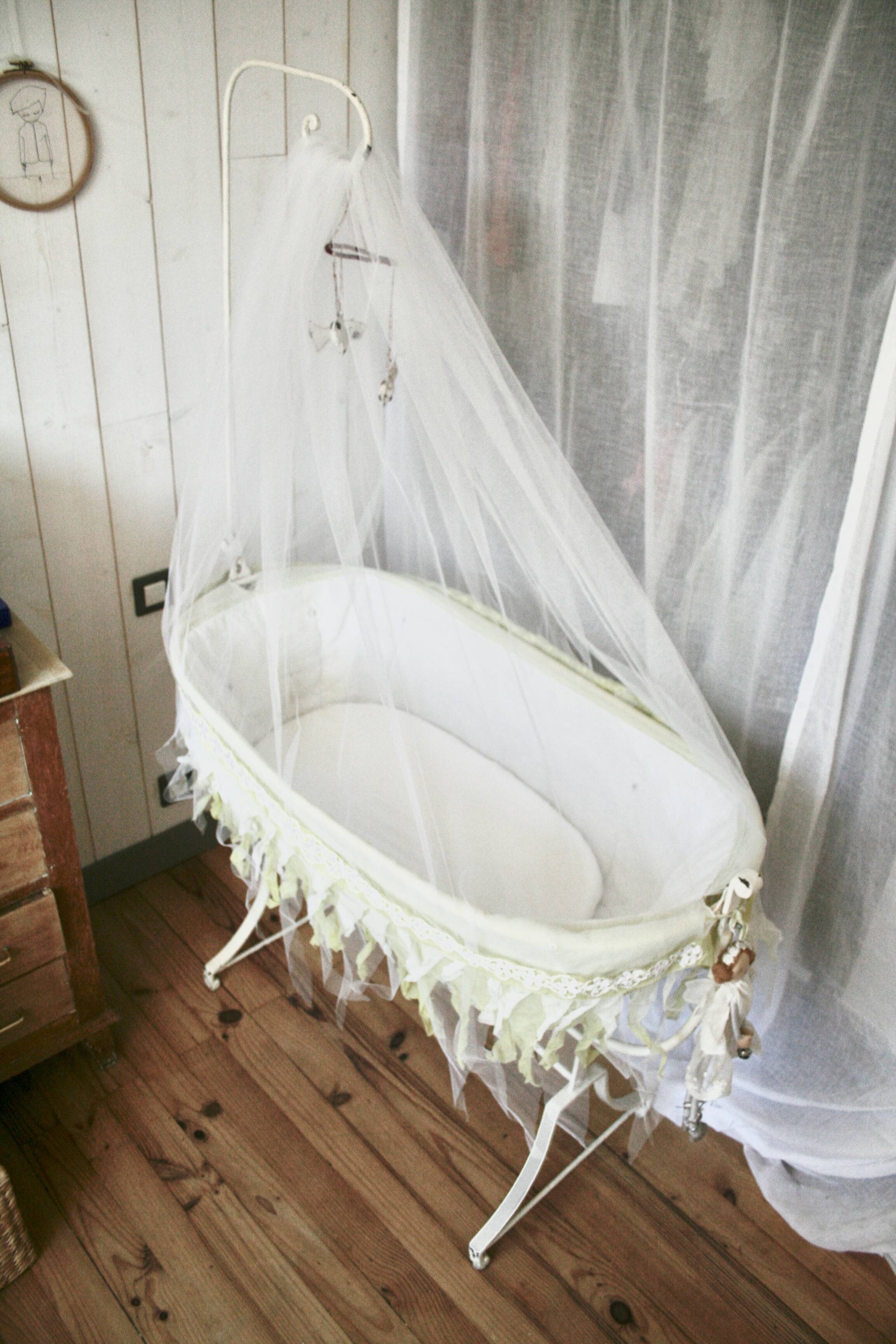 Antique wrought iron rocking chair