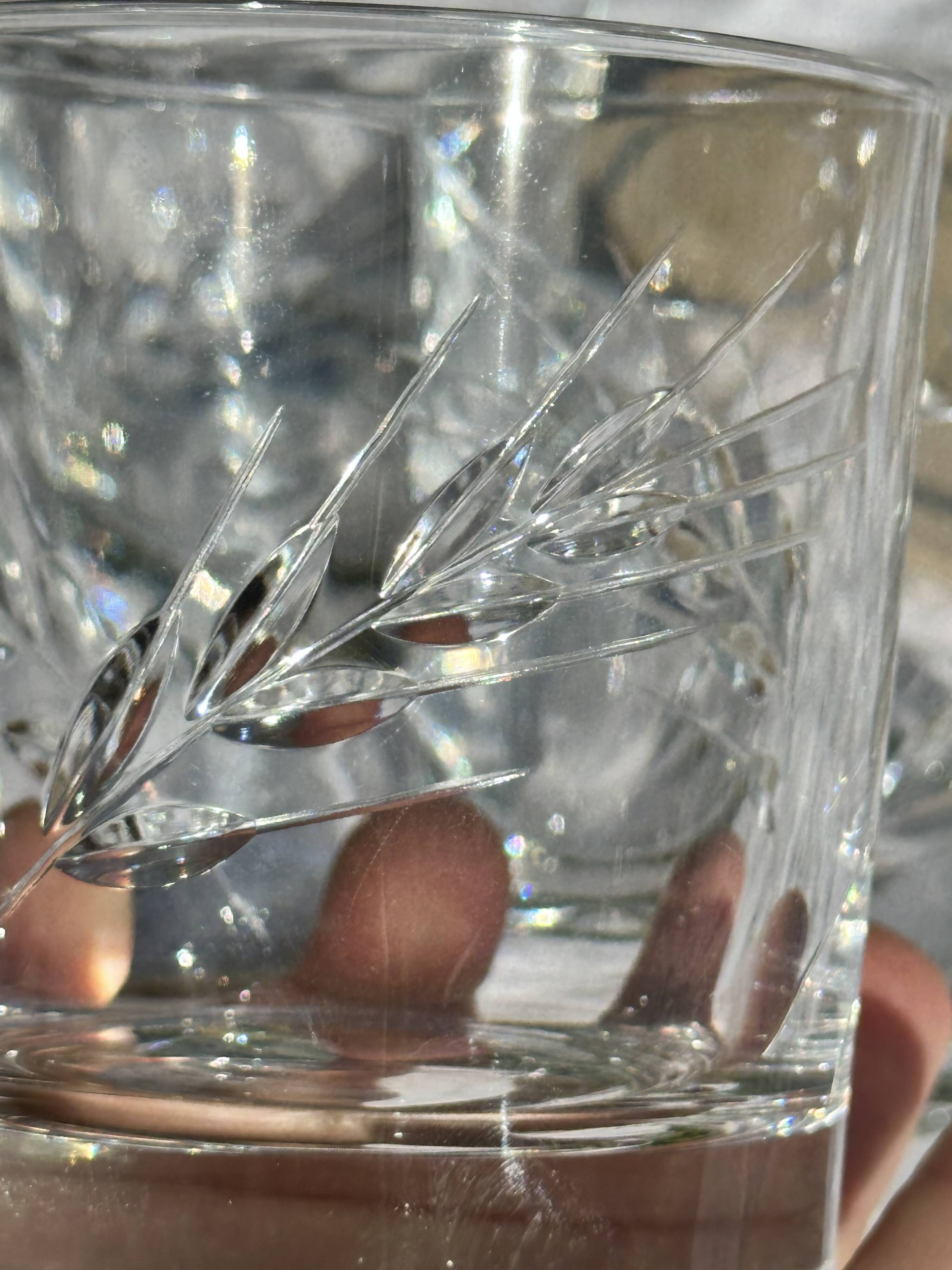 Set of Three 30cl Vintage Crystal Whisky Glasses // Epi Model // Art d