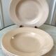 Lot de 5 assiettes creuses rose pâles Digoin Sarreguemines années 40