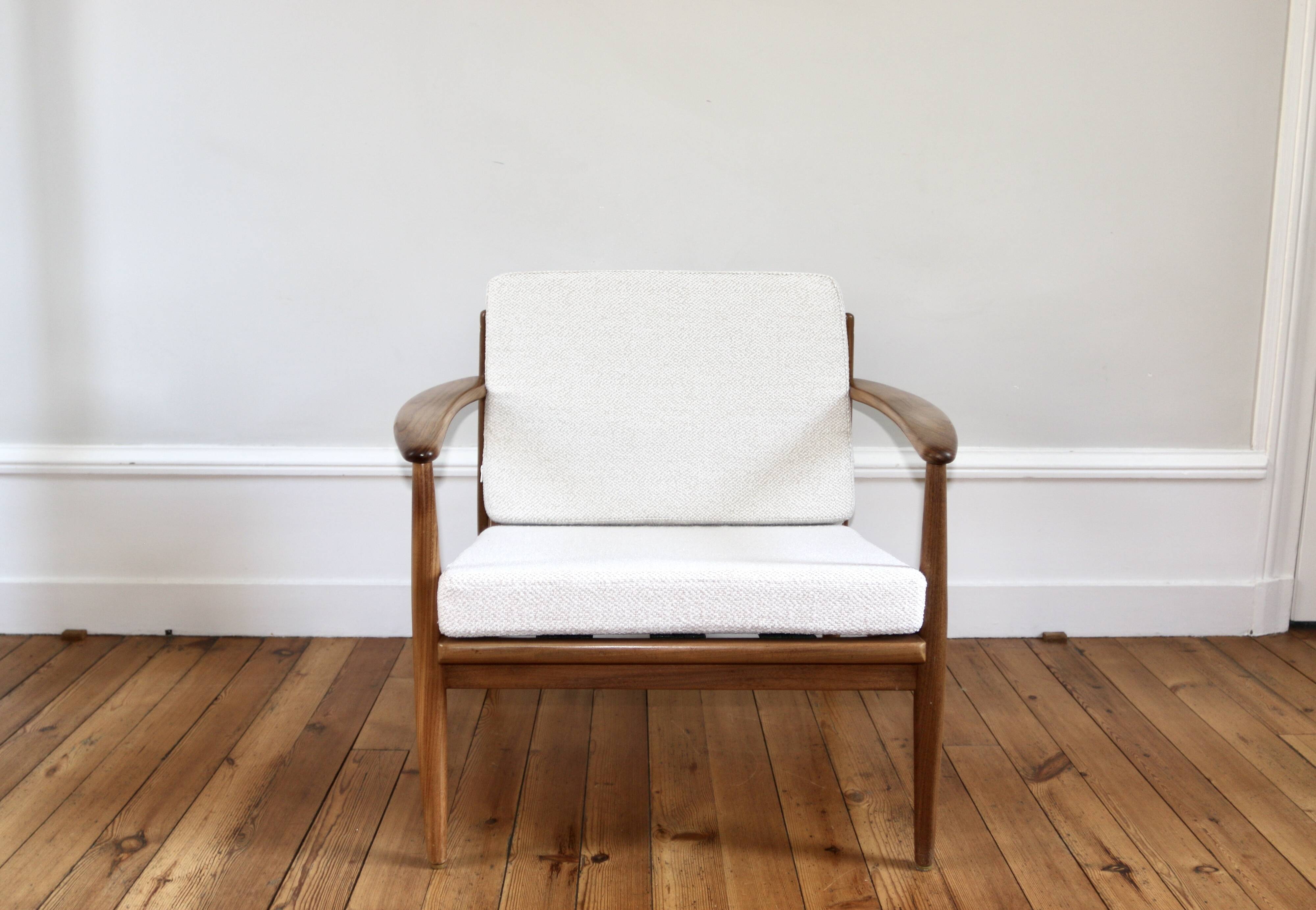 Vintage Scandinavian teak armchair Grete Jalk 1960