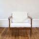 Vintage Scandinavian teak armchair Grete Jalk 1960