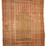 Handmade antique Turkish Ghurdes prayer rug 4.10' x 7.3' (152cm x 222cm) 1870s - 1B427