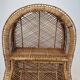 Italian bamboo and rattan credenza or bookcase, 1970s