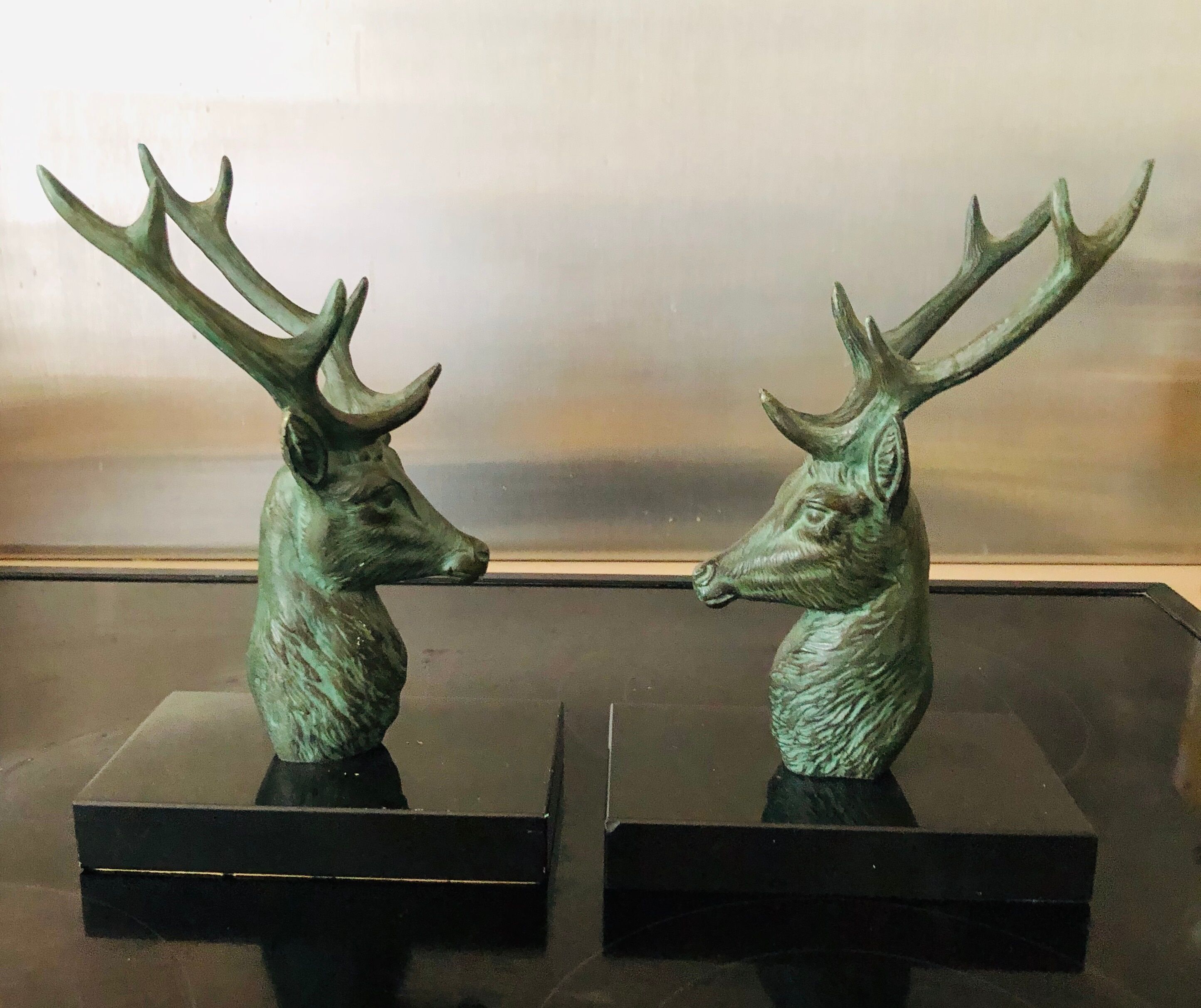 Bronze bookends