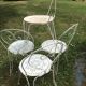 Suite de quatre chaises de jardin années 30