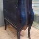 Commode de style Louis XV  laquée  bleu/noir