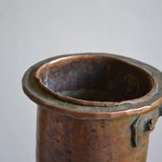 ancien grand coquemar en cuivre rouge