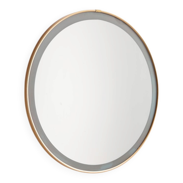 Vintage Metal Framed Mirror, 1970s