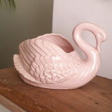 Pastel pink swan pot