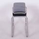 Vintage Bauhaus Stools in Chromed Steel and Italian Leather, Czech, 1930s, Set of 2