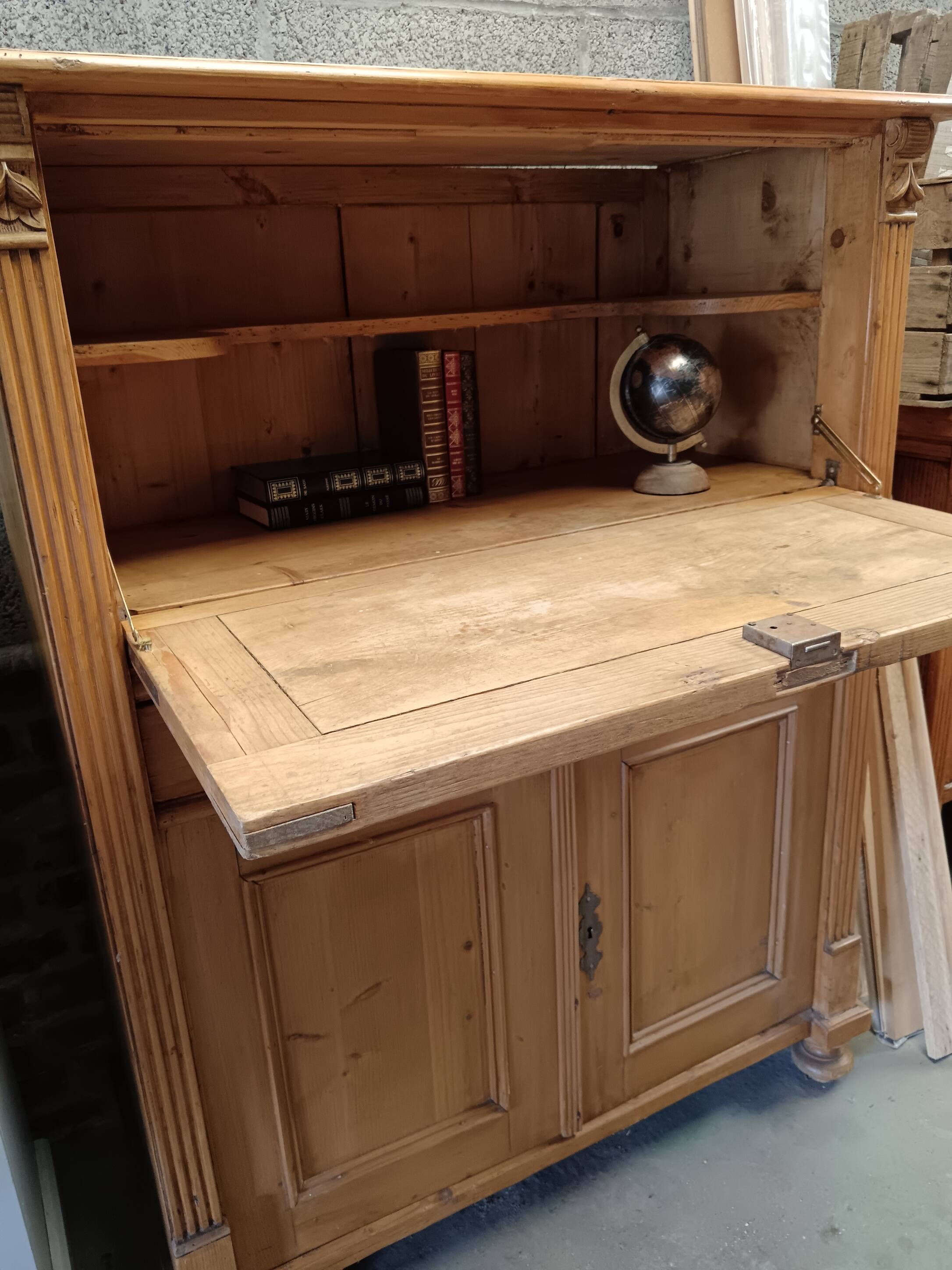 Bureau secrétaire à Cylindre Directoire