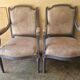 Pair of Louis XVI style armchairs with gendarme hat backs - Wood