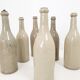 Set of 6 bottles in sandstone