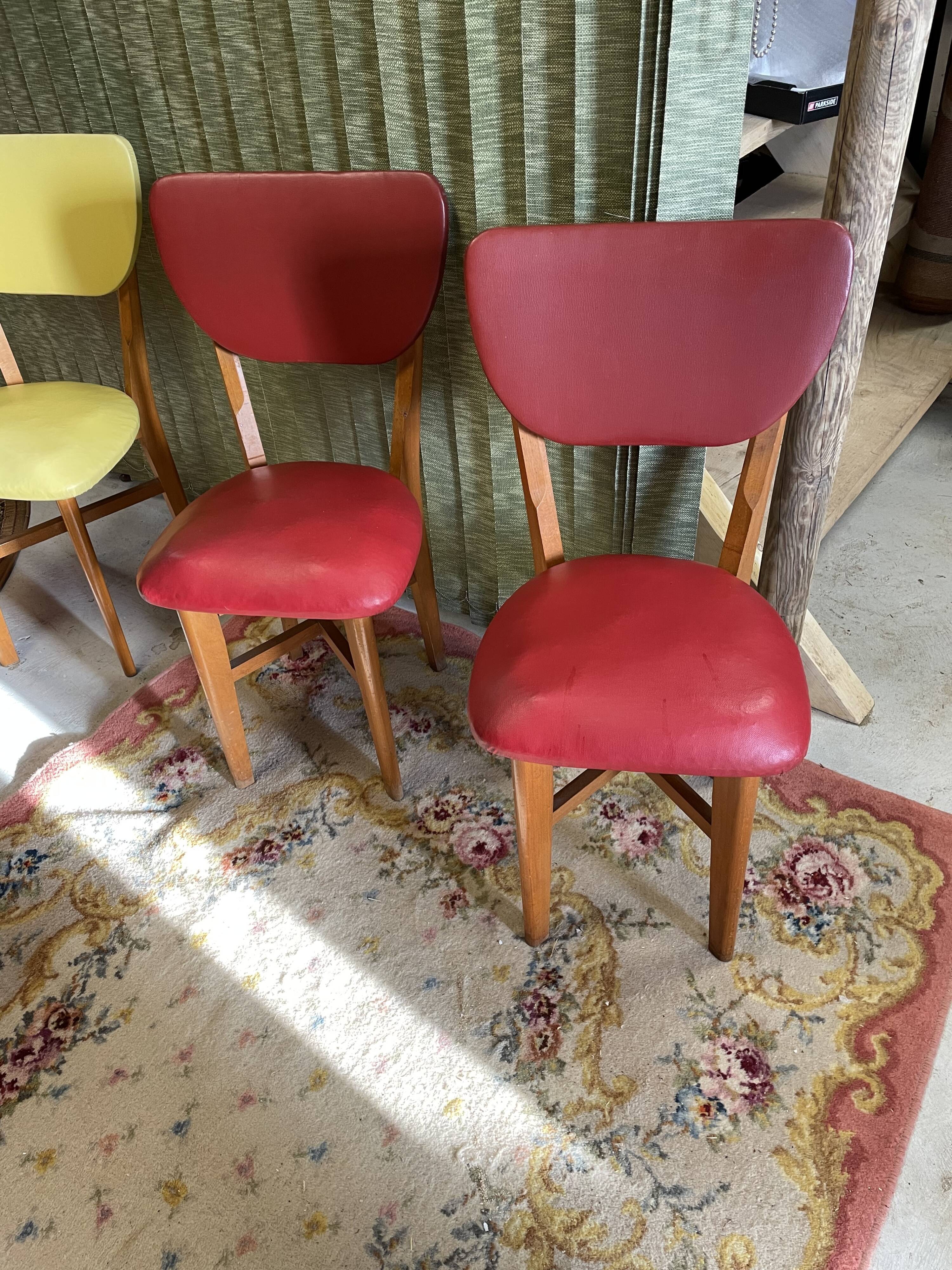 Set 4 chairs vintage bistro year 50/60