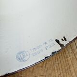 East German Black Enamel Factory Light by LBD Veb Leuchtenbau Dresden, 1950