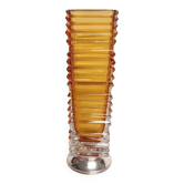 Pot en cristal avec base en argent. Italie, années 1970