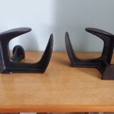 Industrial style bookends shoe shape