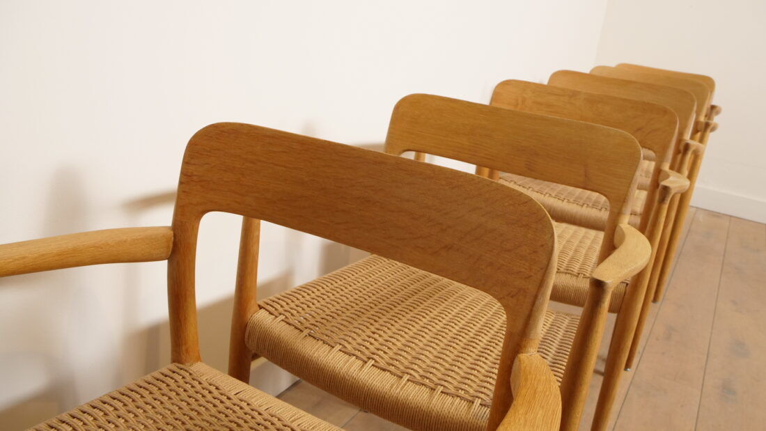 6 x Niels Otto Moller dining chairs | Model 56 | Oak | Restored