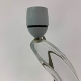 Set of 2 Daum France crystal table lamp , 1950's