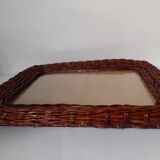 Wicker framed photo frame