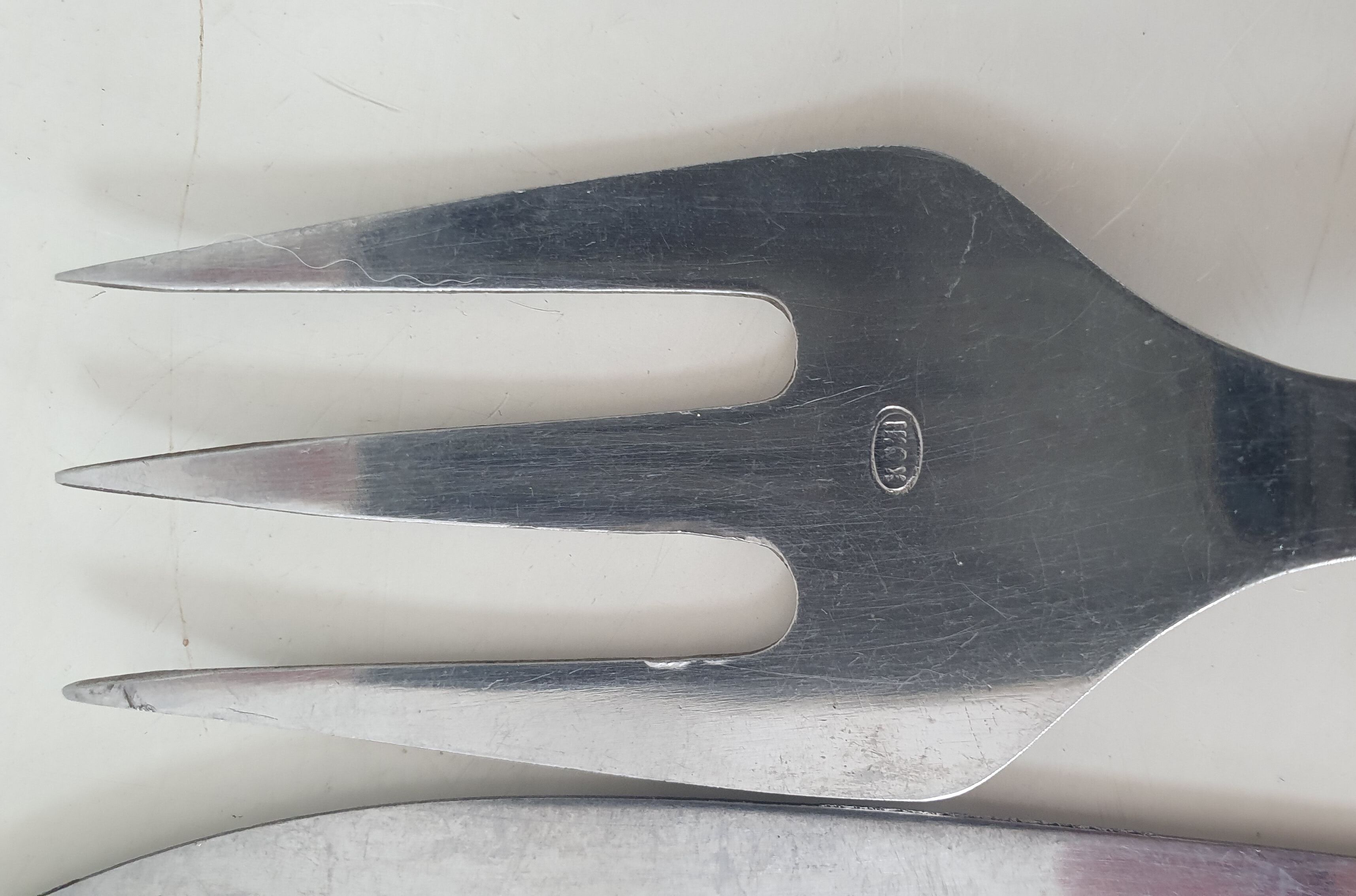 Couverts à poisson couteaux et fourchettes bambou Riviera 1960