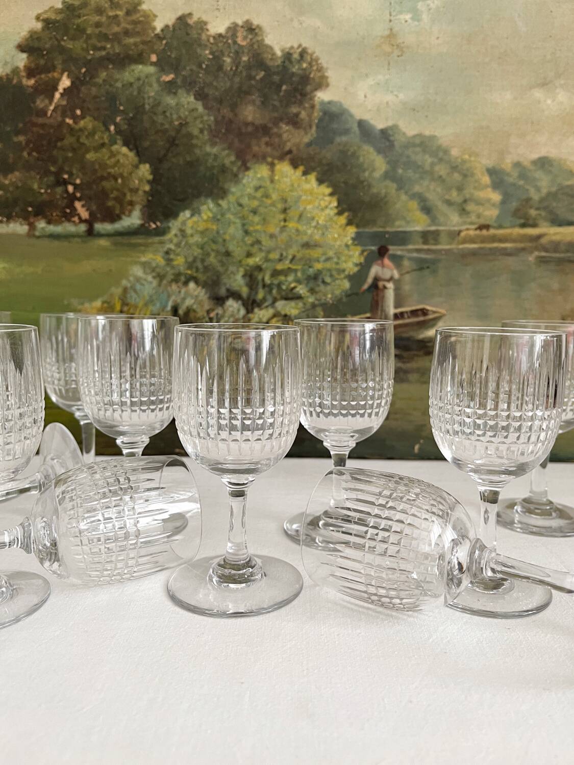 12 Baccarat crystal "Nancy" port wine glasses