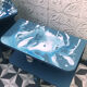 Pair of bedside blue